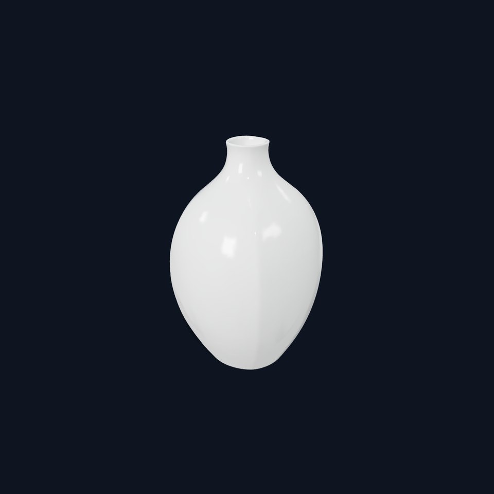 Glossy White Vase model pack